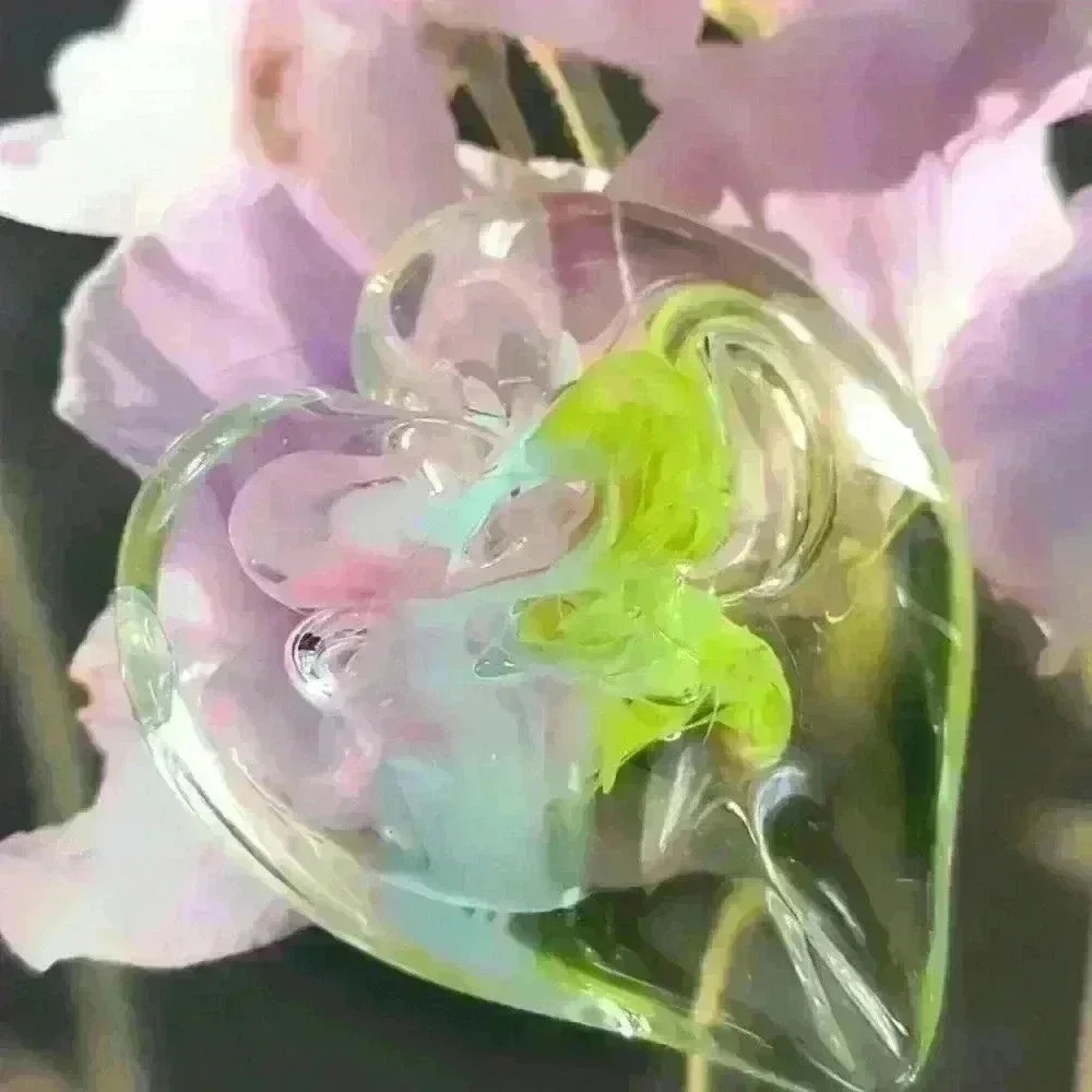 Glass  heart paper weight